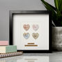 Personalised Four Hearts Map Picture, thumbnail 3 of 6