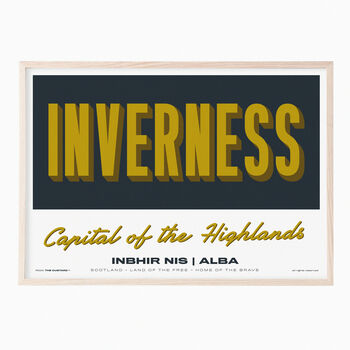 Personalised Inverness Retro Favourite City Print, 2 of 7