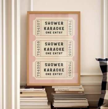 Shower Karaoke Ticket Print, 2 of 2