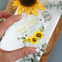 Personalised Acrylic Wedding Ring Box Sunflower, thumbnail 3 of 5