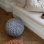 Super Chunky Knitted Footstool Or Pouffe, thumbnail 2 of 6