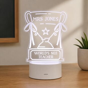 Teacher Gifts Trophy LED Light Thank You Present, 7 of 12