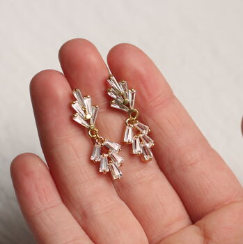 Art Deco Silver Drop Earrings, 4 of 11
