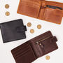 Personalised Leather Wallet With Zip Coin Section, thumbnail 1 of 5