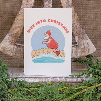 Santa Swim 'Dive Into Christmas' Card, 2 of 4
