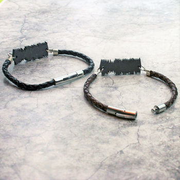 Personalised Men's Sound Wave Bracelet, 2 of 8