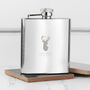 Personalised Stag Stainless Steel Hip Flask, thumbnail 6 of 8