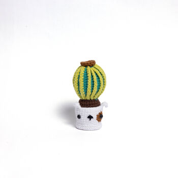 Small Interactive Crochet Cactus And Pot, 4 of 9