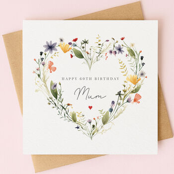 Personalised Wildflower Birthday Card – Any Age, 3 of 5