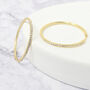 40mm Large Gold Plated Hoop Earrings With Crystals, thumbnail 5 of 6