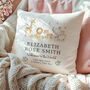 Personalised Jungle Animals New Baby Cushion, thumbnail 2 of 5
