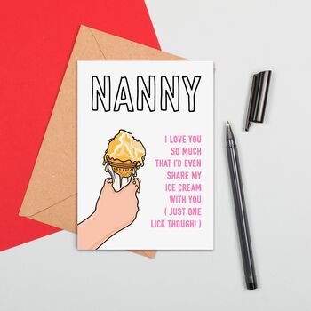 Large Size Cute Nanny Love Card, 2 of 2