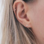 Tiny Star Stud Earrings In Sterling Silver, thumbnail 3 of 11