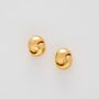 Kin 18 K Gold Plated Knot Earrings, thumbnail 1 of 5
