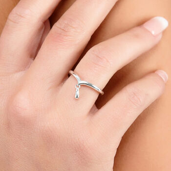 Sterling Silver Designer Mini Drop Ring, 2 of 6