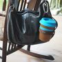 Personalised Reusable Cup And Carrier In Leather, thumbnail 3 of 3
