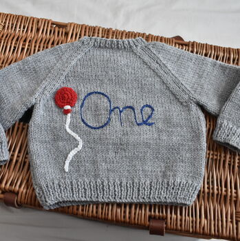 Hand Knitted First Birthday Jumper, 2 of 8