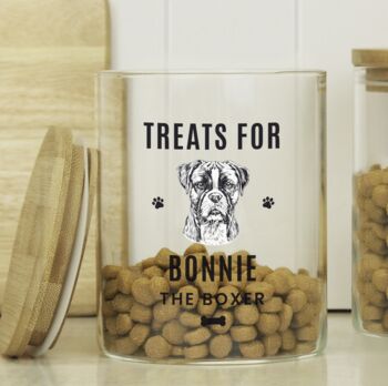 Personalised Dog Breed Glass Treat Jar, 3 of 4