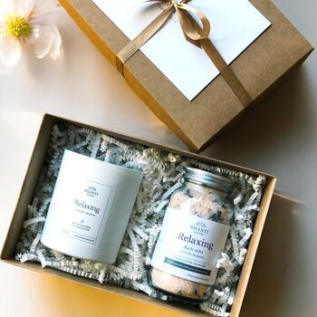 Relaxing Christmas Pamper Gift Box For Her Organic Aromatherapy Scented With Essential Oils, 5 of 12