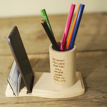 Personalised Desk Tidy Set By Natural Gift Store | notonthehighstreet.com