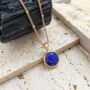 Gold Vermeil Plated Lapis Lazuli Pendant Necklace, thumbnail 3 of 6