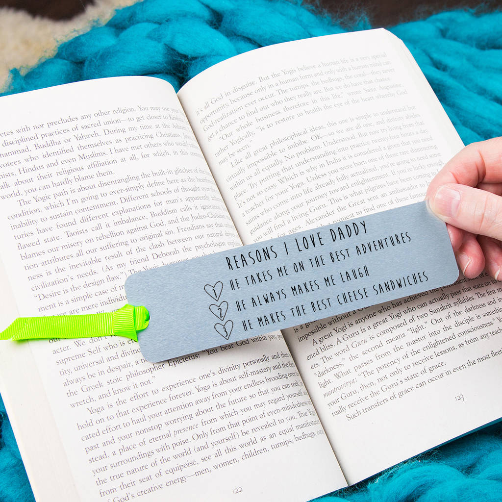 Personalised Reasons I Love Dad Bookmark By Ellie Ellie ...