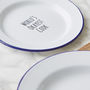 Personalised 'World's Okayest Cook' Enamel Plate, thumbnail 3 of 3