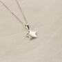 Solid Star Necklace 18ct Gold Plated Or Sterling Silver, thumbnail 1 of 5