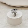 Teardrop Diamond Crossover Ring Silver, thumbnail 5 of 8