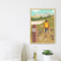 Pacific Northwest Trail USA Travel Poster Art Print, thumbnail 3 of 8