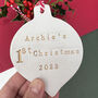 Personalised First Christmas Bauble Decoration, thumbnail 2 of 7