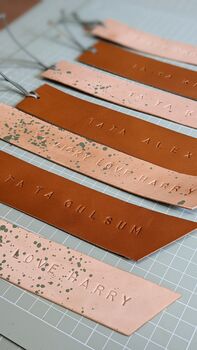 Personalised Leather Teachers Bookmark, 3 of 8