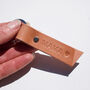 Hand Crafted Personalised Leather Flag Keyring, thumbnail 5 of 9