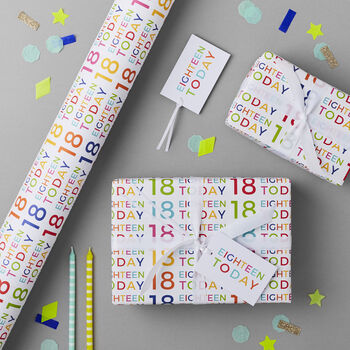 18th Birthday Wrapping Paper Set, 3 of 5