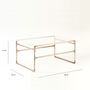 Handmade Coffee Table In Copper With Clear Acrylic Top, thumbnail 3 of 4