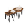Set Of Three Steel Frame Nesting Coffee Table, thumbnail 5 of 6