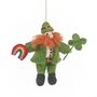 Handmade Felt Lucky Leprechaun Irish Hanging Decoration, thumbnail 3 of 3