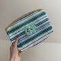 Personalised Chevron Zig Zag Clutch Pouch Cosmetic Bag, thumbnail 4 of 9