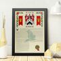 Framed Surname History Scroll With Coat Of Arms, thumbnail 4 of 12