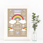 First Birthday Personalised Print Rainbow, thumbnail 1 of 3