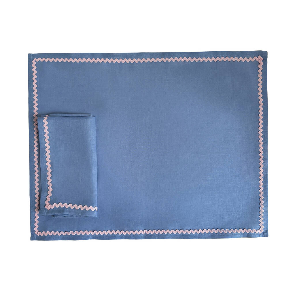 Ric Rac Linen Placemats Set Of Four By Lilly Loves