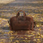Genuine Leather Weekend Bag With Leather Straps Detail, thumbnail 5 of 12