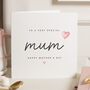 Personalised Simple Happy Mothers Day Card For Mum, thumbnail 1 of 7