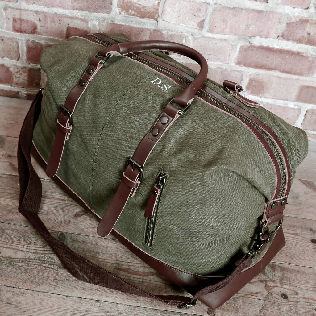 Personalised Premium Canvas Holdall By Duncan Stewart ...