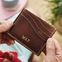 Personalised Leather Card Holder With Contrast Stitch, thumbnail 1 of 9