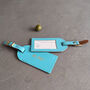 Something Blue Wedding Leather Luggage Tag, thumbnail 2 of 7