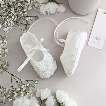 Silk Christening Gown ¾ Sleeve | Kara, 10 of 12