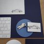 Car Engraved Leather Desk Mat And Keyring, thumbnail 2 of 5