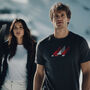 Downhill Ski Austria Grey Organic T Shirt, thumbnail 4 of 6