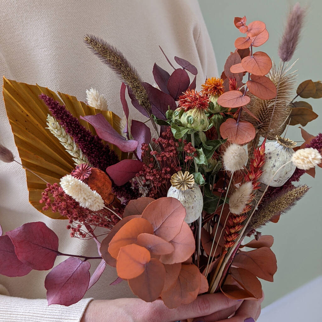 Autumn Dried Flower Bouquet By for keeps